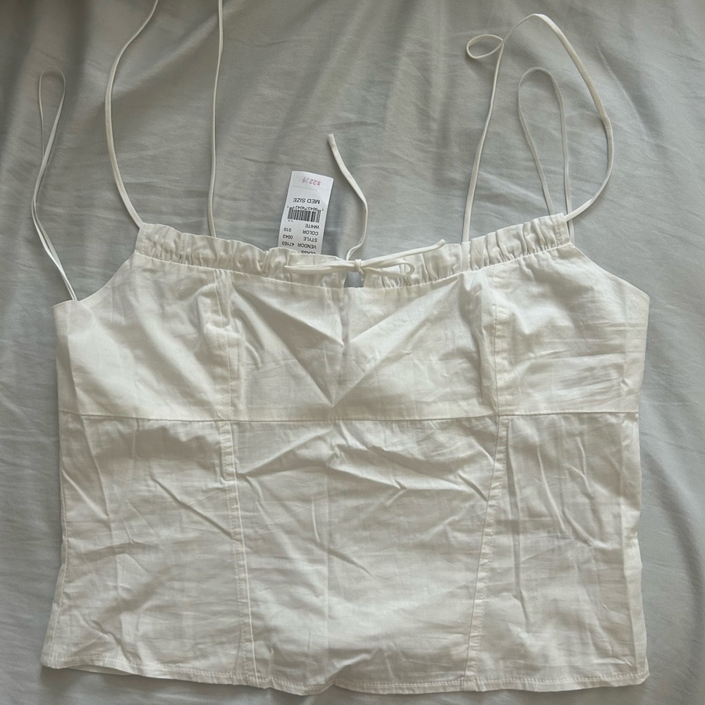 white coquette tank top